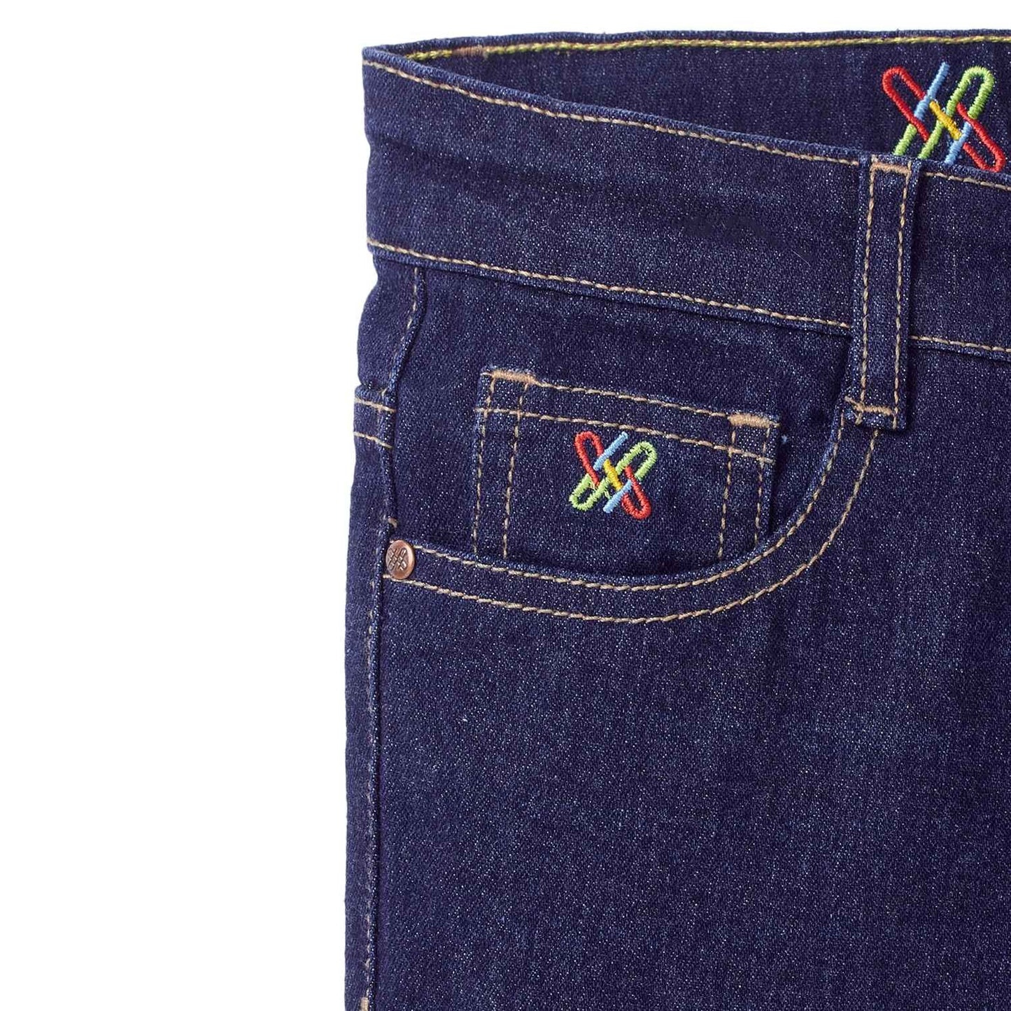 Knit N Knot Boys' Slim Fit Stretchable Raw Indigo Jeans