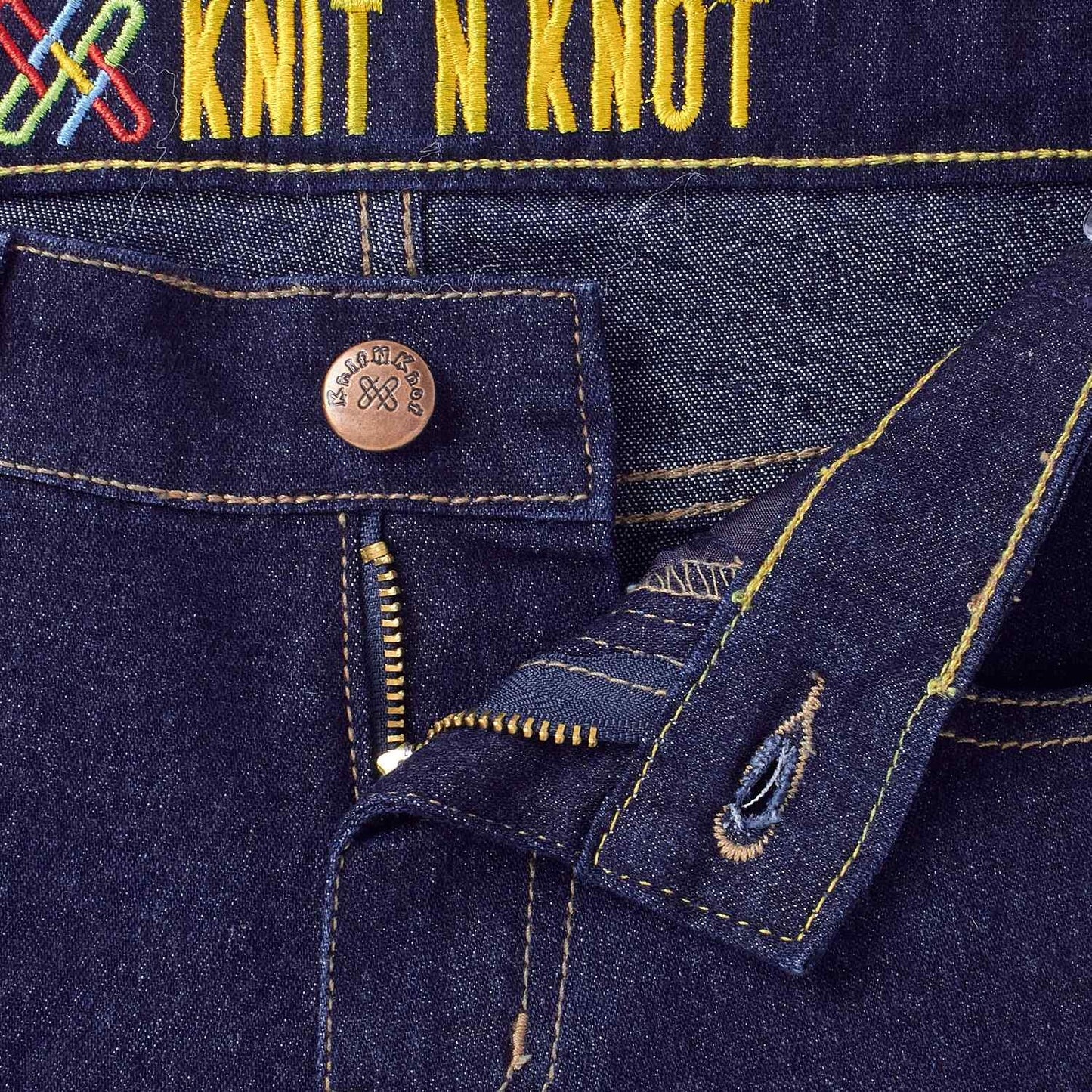 Knit N Knot Boys' Slim Fit Stretchable Raw Indigo Jeans
