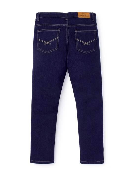 Knit N Knot Boys' Slim Fit Stretchable Raw Indigo Jeans
