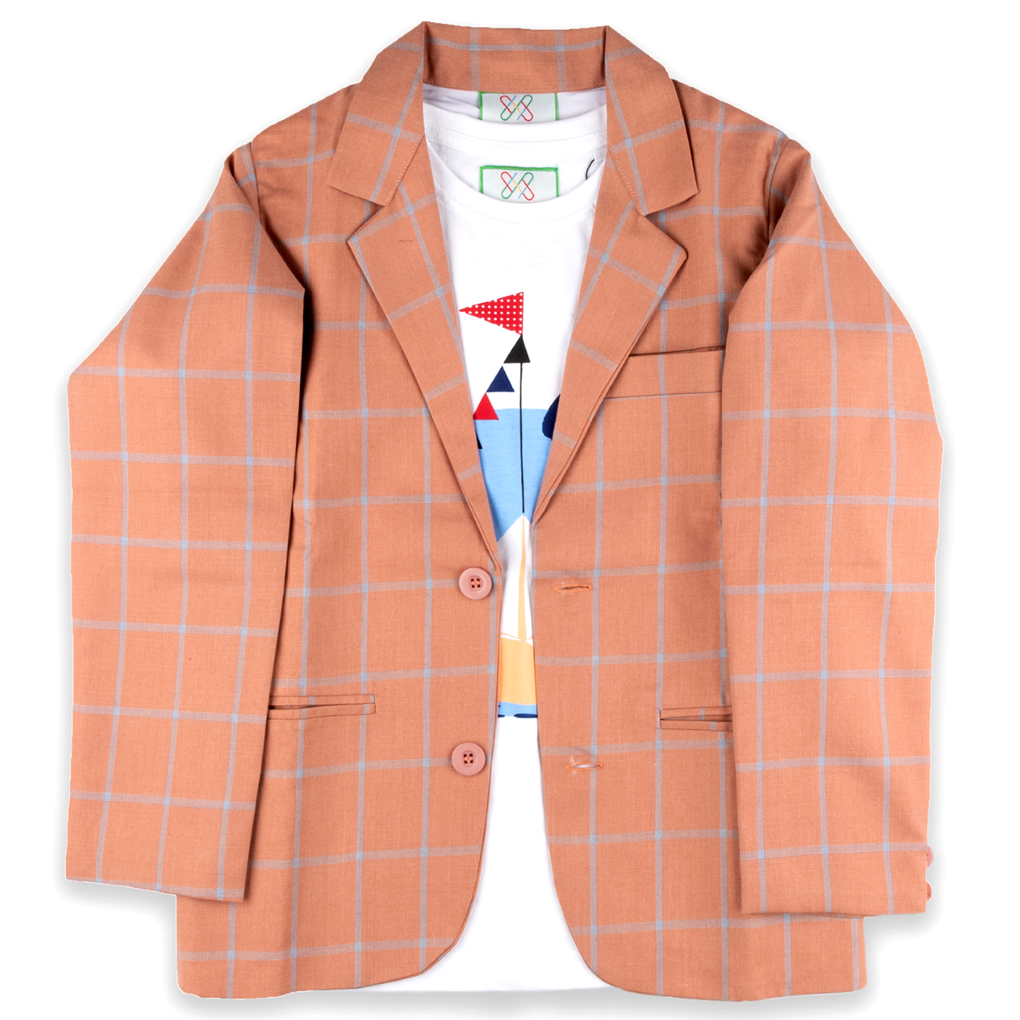 Peach Blazer & Tshirt Combo