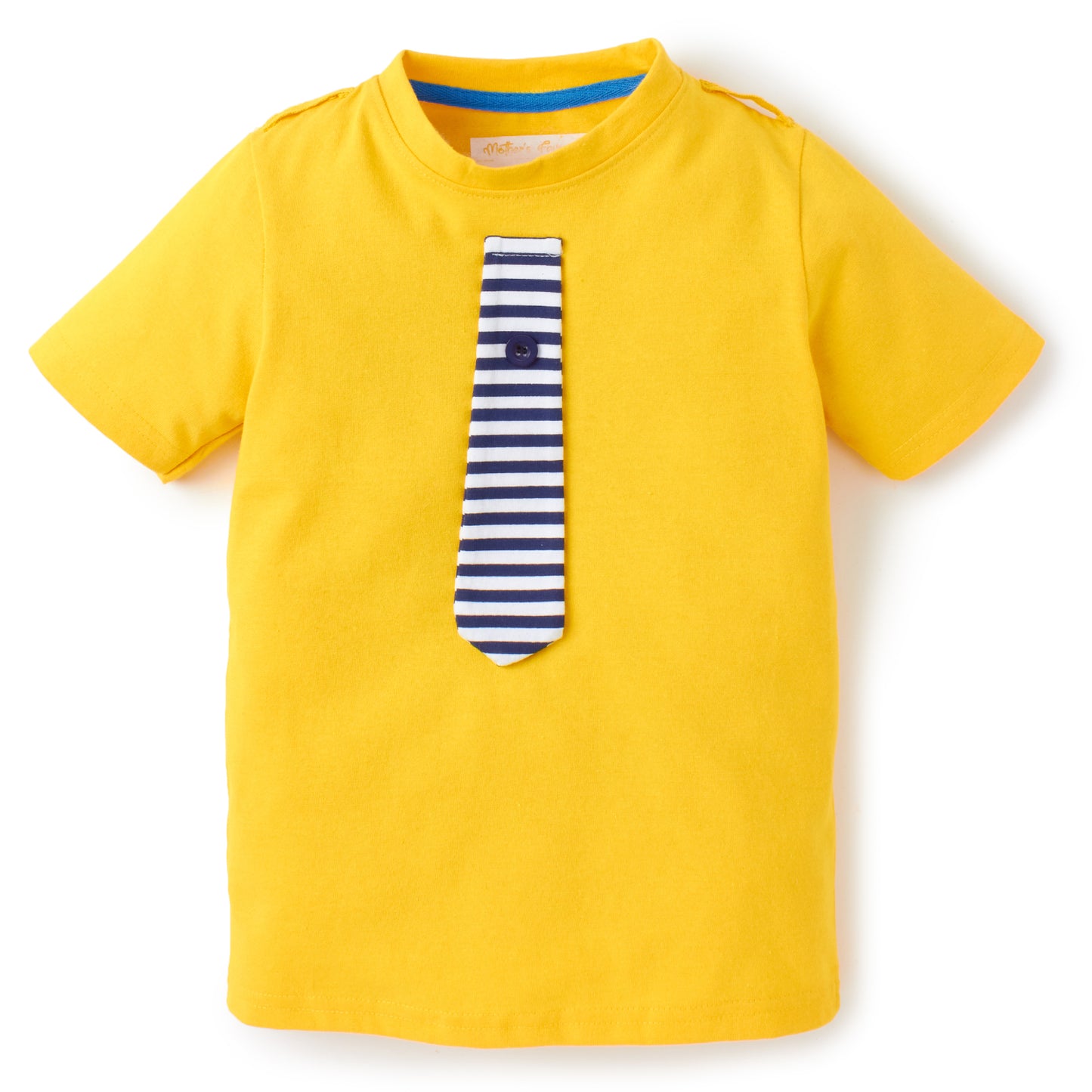 Knit N Knot Boys' Yellow T-shirt and Shorts with Suspender Combo Set