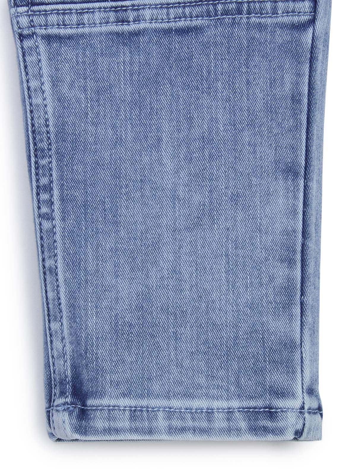 Knit N Knot Boys' Kids' Blue Denim Paneled Cut and sew Cotton Stretchable Jogger Pant Elastic Waist Drawstring Soft Cuffs Stylish Jeans | Comfortable Denim Track Pant