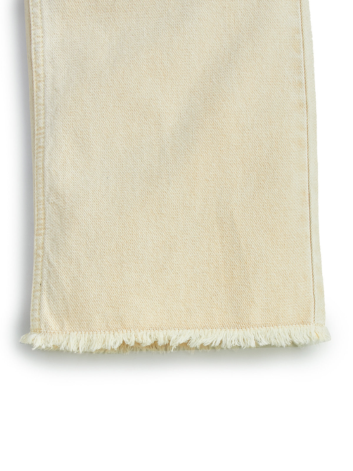 Knit N Knot Girl's Kids Beige Cream Wide Leg Flared Fit Relaxed Loose Colour High Waist Frayed Bottom Jeans | Regular Casual Festival Occassional Wear | Non Stretch | Adjustable Waist