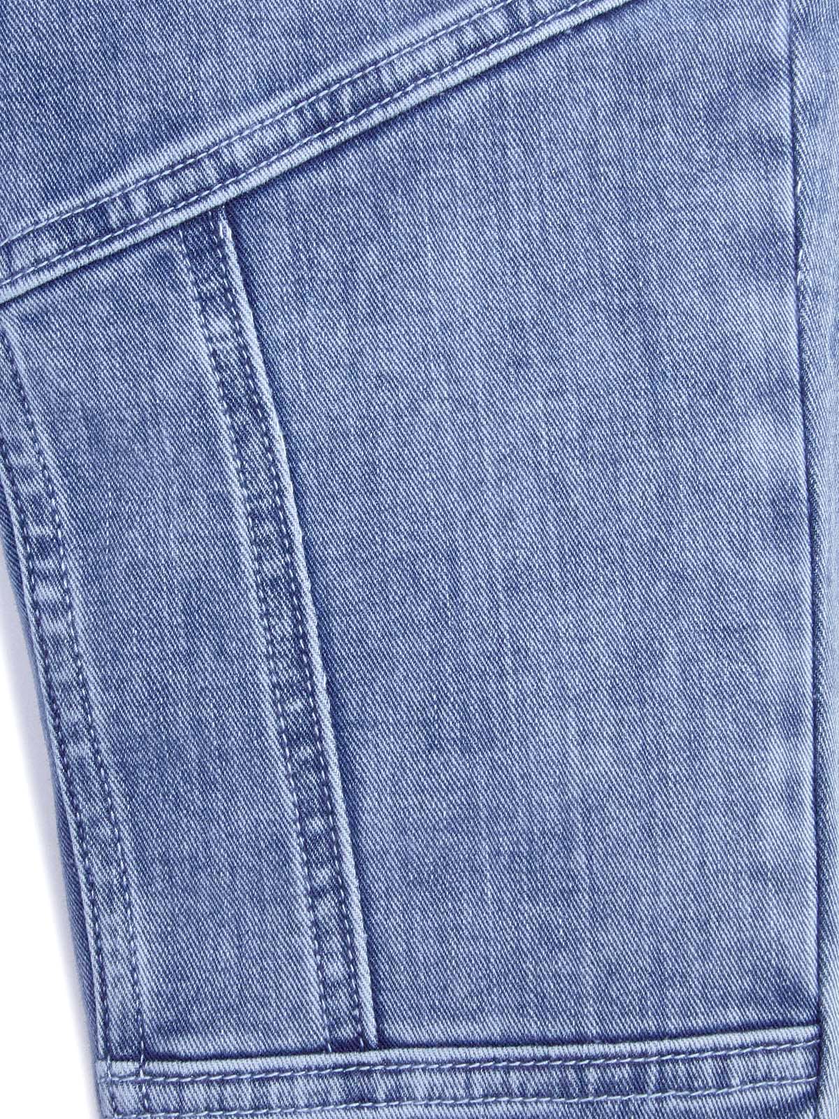 Knit N Knot Boys' Kids' Blue Denim Paneled Cut and sew Cotton Stretchable Jogger Pant Elastic Waist Drawstring Soft Cuffs Stylish Jeans | Comfortable Denim Track Pant