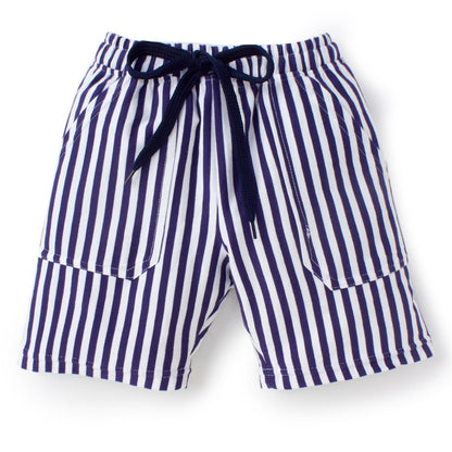 Knit N Knot Boys' Royal Blue Nautical Print T-shirt and Shorts Combo Set
