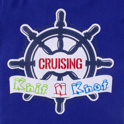 Knit N Knot Boys' Royal Blue Nautical Print T-shirt and Shorts Combo Set