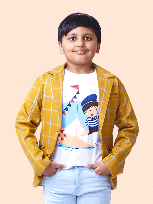Ochre Yellow Blazer & Tshirt