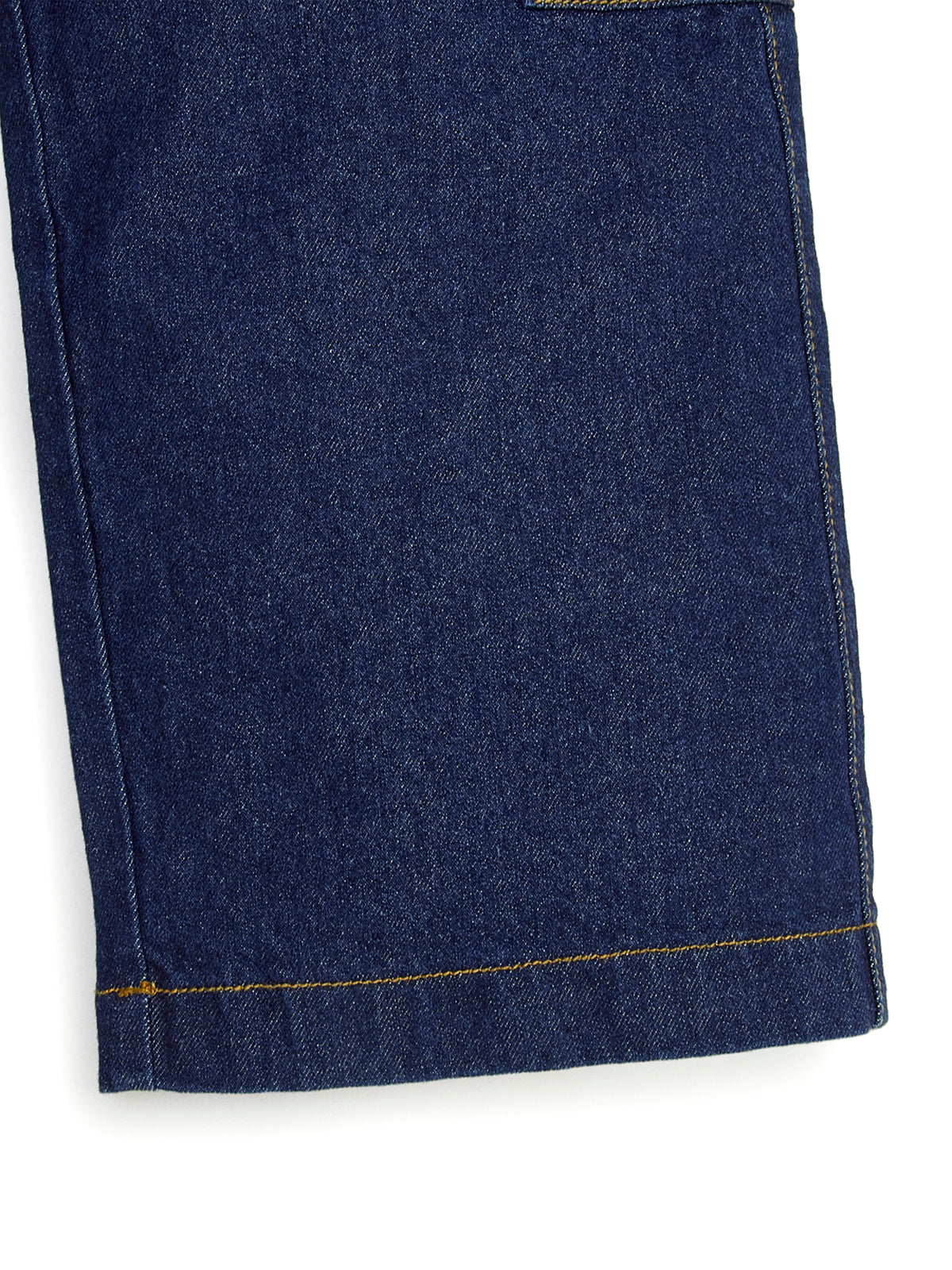 Knit N Knot Girl's Kids Indigo Blue Cargo 7 Pocket Wide Leg Flared Fit Relaxed Comfortable High Waist Jeans | Regular Casual Festival Occassional Wear | Non Stretch | Adjustable Waist | 5-14 Years