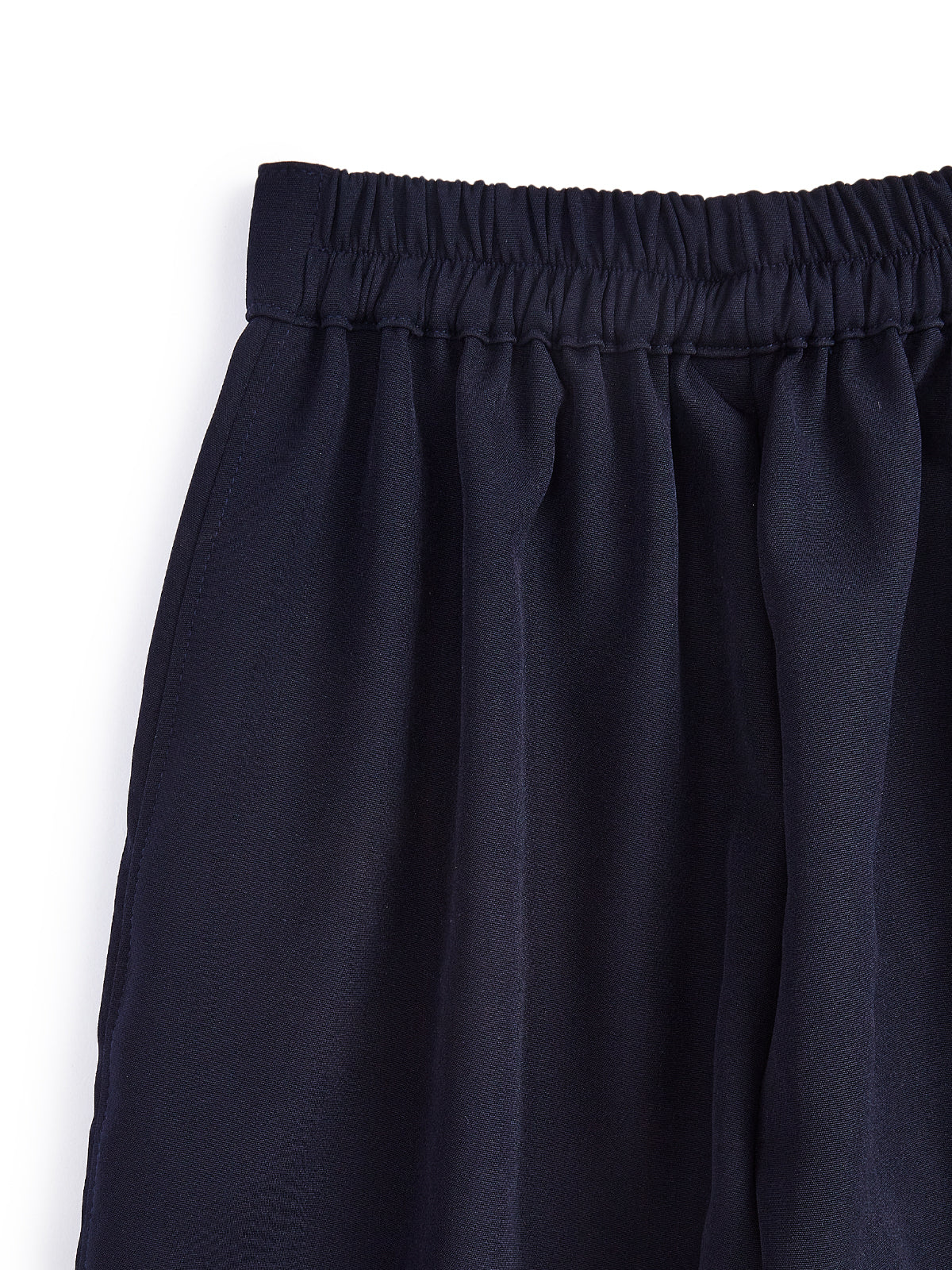 Knit N Knot Girls' Navy Viscose Crepe Co-Ord Set of Mandarin Collar Puff Sleeve Top & Wide Leg Palazzo (Copy)