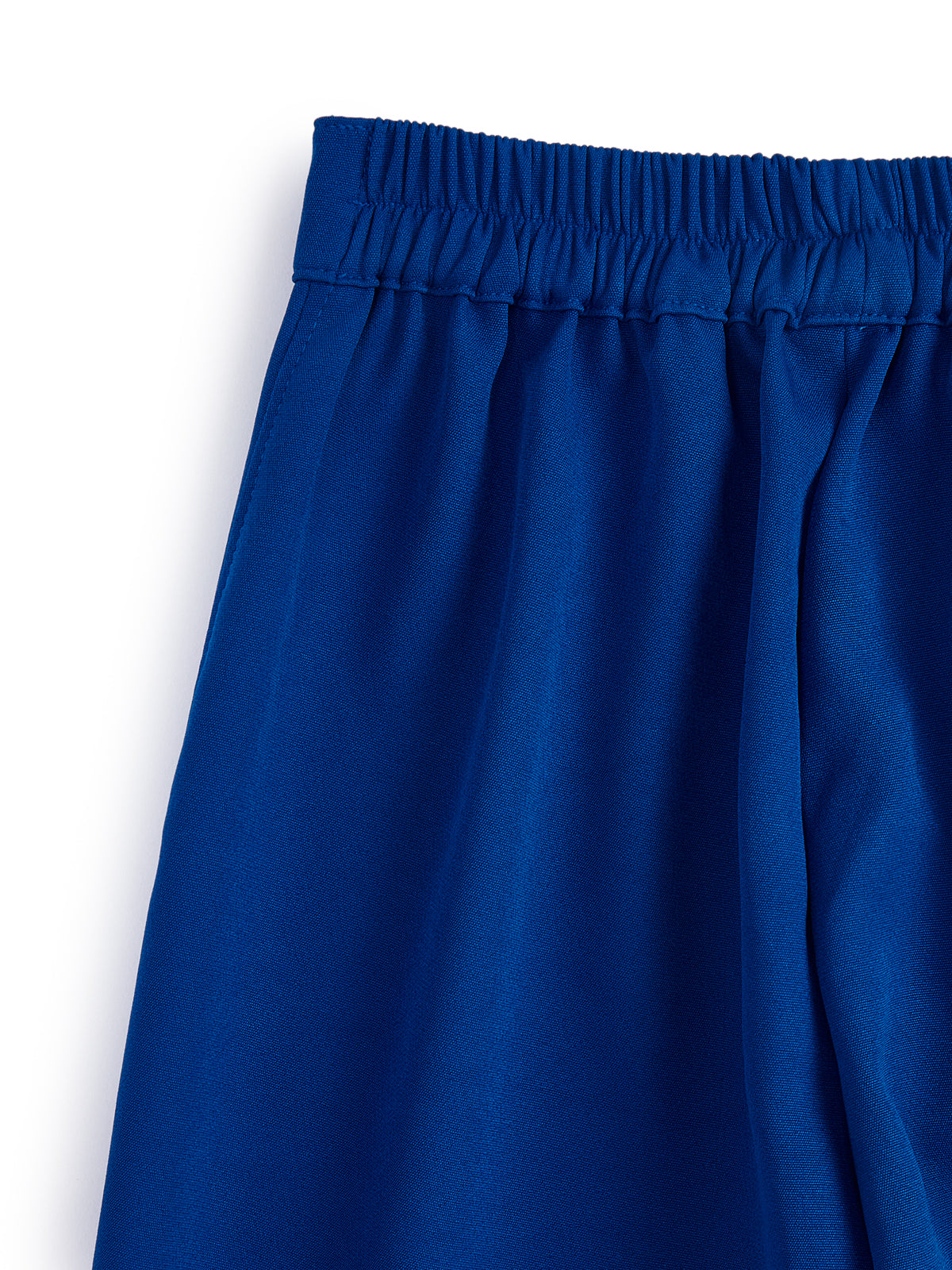 Knit N Knot Girls' Blue Viscose Crepe Co-Ord Set of Mandarin Collar Puff Sleeve Top & Wide Leg Palazzo (Copy) (Copy)
