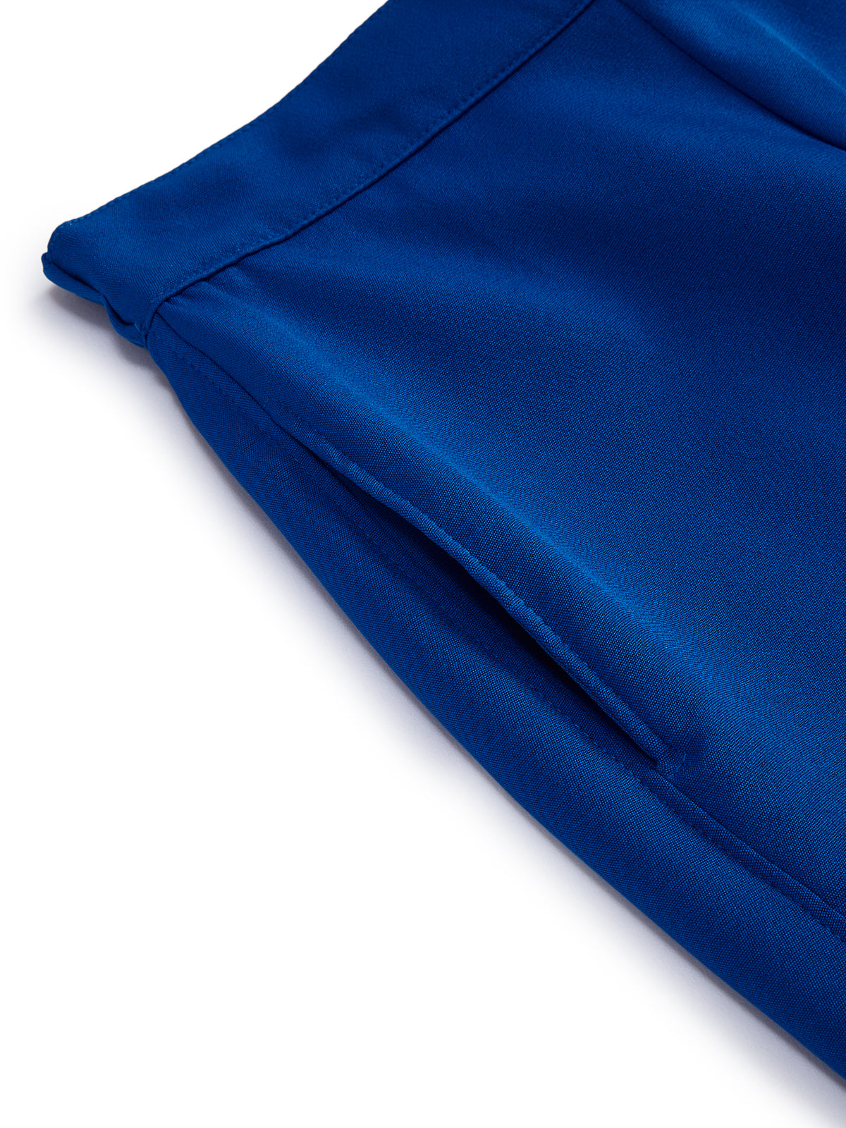 Knit N Knot Girls' Blue Viscose Crepe Co-Ord Set of Mandarin Collar Puff Sleeve Top & Wide Leg Palazzo (Copy) (Copy)
