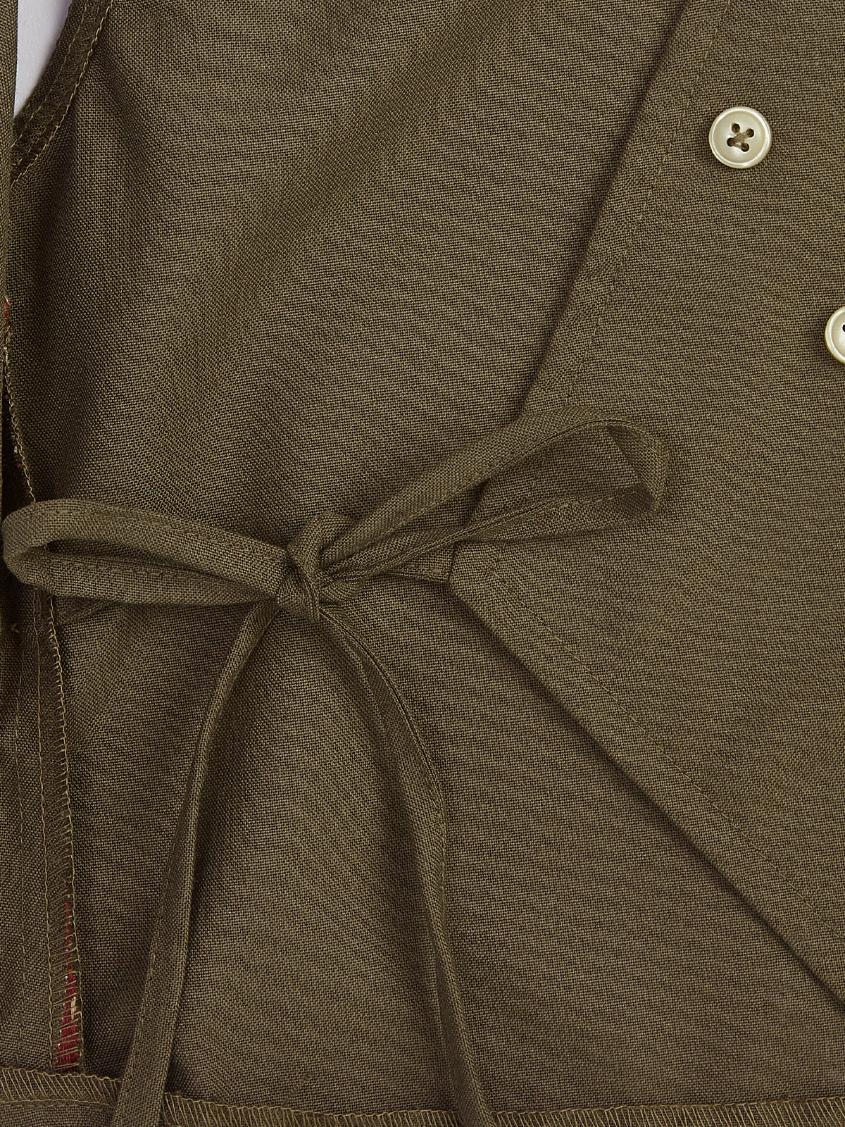 Knit N Knot Girls Khaki Solid Sleeveless Waistcoat | Premium Textured V-Neck Button Closure Casual, Party Vest Jacket Top| Stylish Formal Layering Jacket