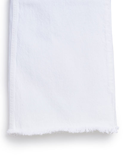 Knit N Knot Girls’ Wide Flared Fit White Jeans