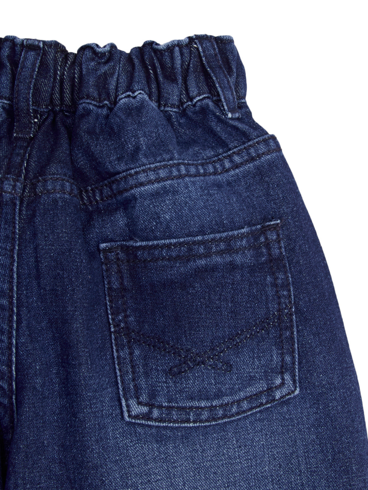 Knit N Knot Girl's Kids Raw Indigo Blue Washed Wide Leg Flared Fit Relaxed High Waist Frayed Bottom Jeans