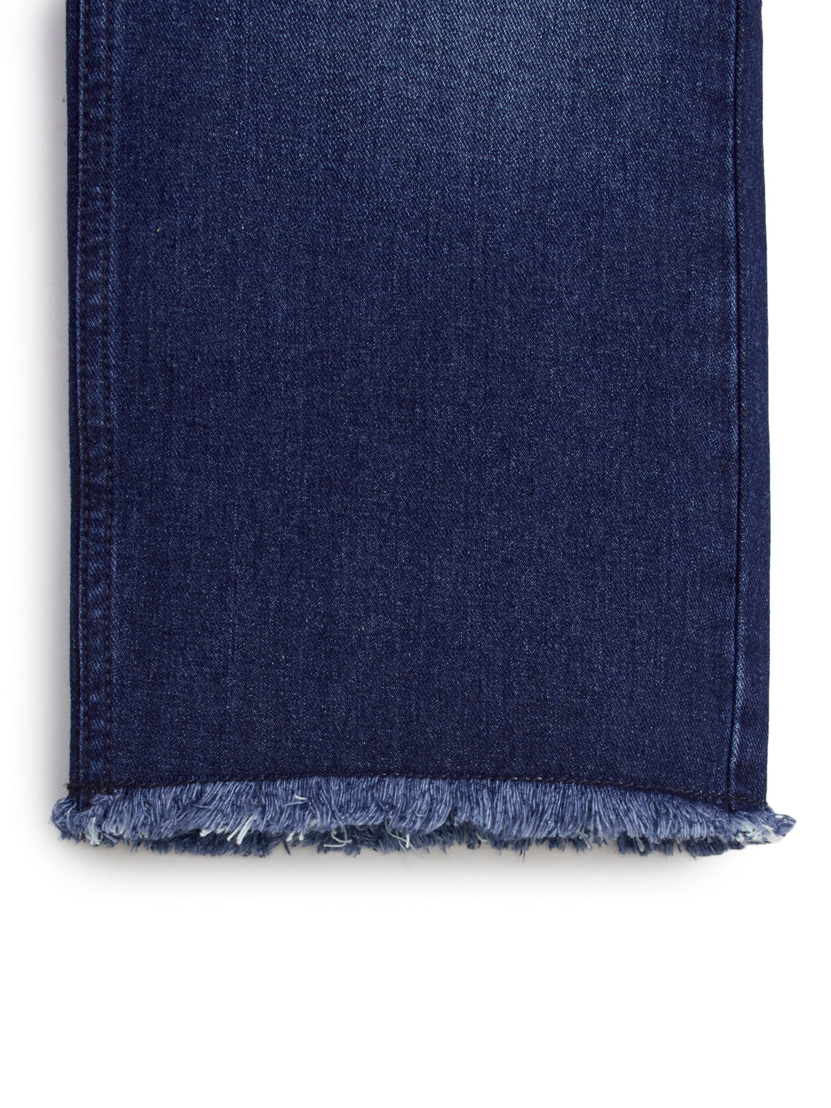 Knit N Knot Girl's Kids Raw Indigo Blue Washed Wide Leg Flared Fit Relaxed High Waist Frayed Bottom Jeans