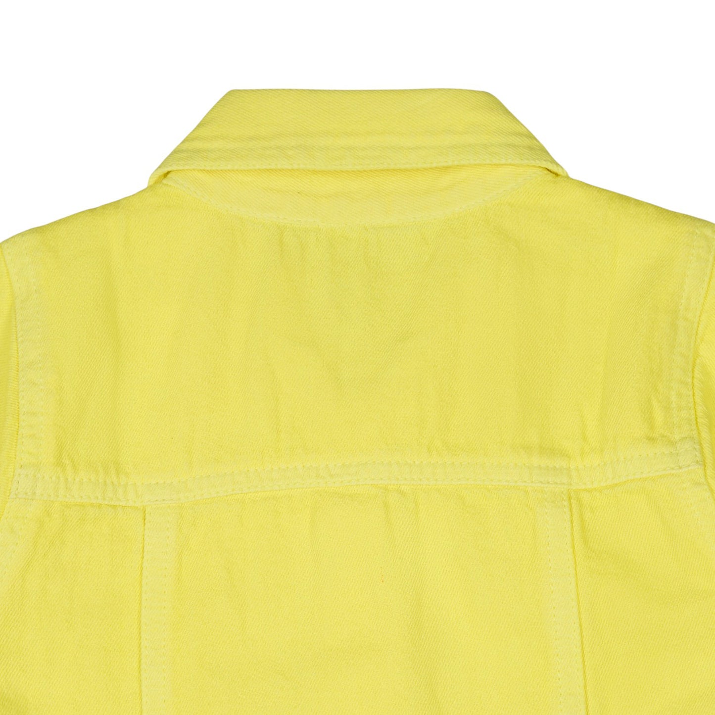 Knit N Knot Girls' Yellow Denim Shirt Dress with Front Buttons & Stitch Detailing – Cotton Dress for Girls